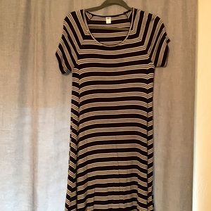 Navy and white dress